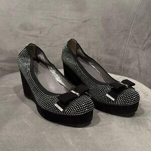 Michael Kors Gardenia Kara Wedge Shoes with Bow